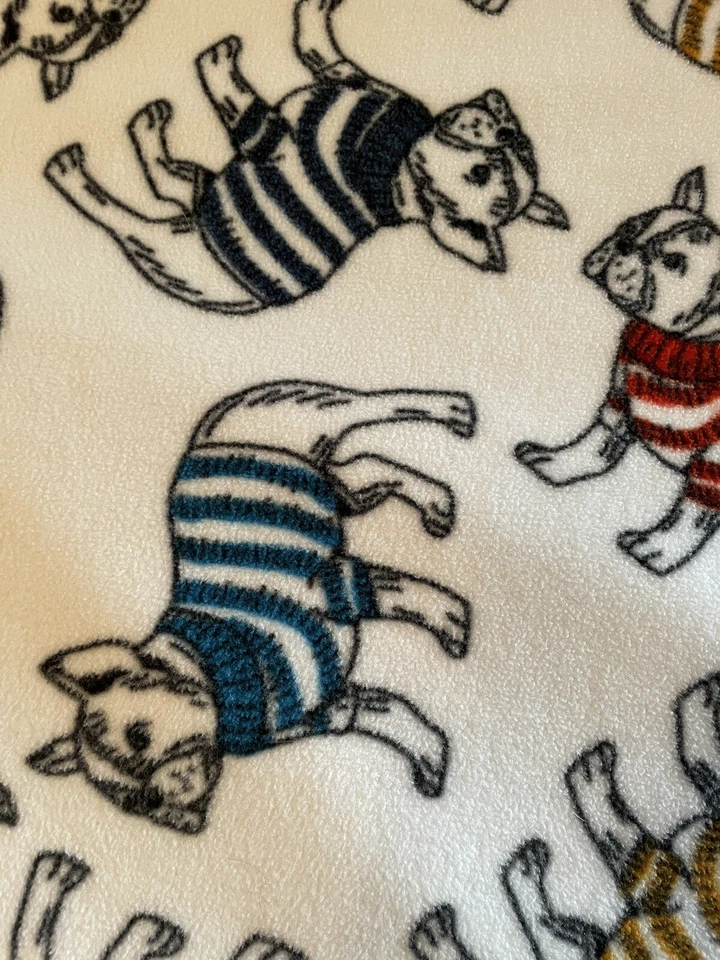 FRENCH BULLDOGS Plush Fleece Throw Blanket Medium Fringed Cover Soft 48 x 55” - Image 3 of 4