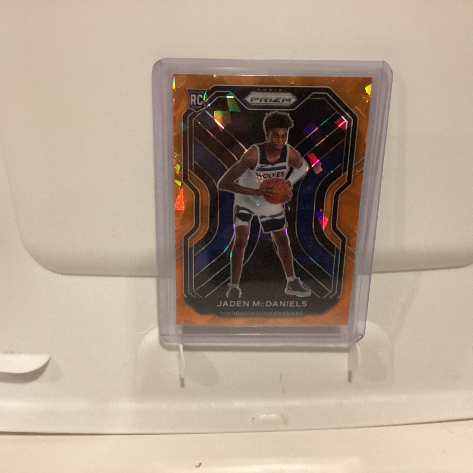 2020-21 Panini Prizm - Jaden McDaniels #277 Orange Ice Prizm (RC)