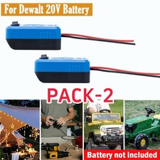 2Pcs Power Wheel Diy Adapter for Dewalt 20V Max Battery DIY RC Toy with switch