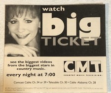 Reba McEntire CMT Big Ticket Vintage Print Ad Tpa14