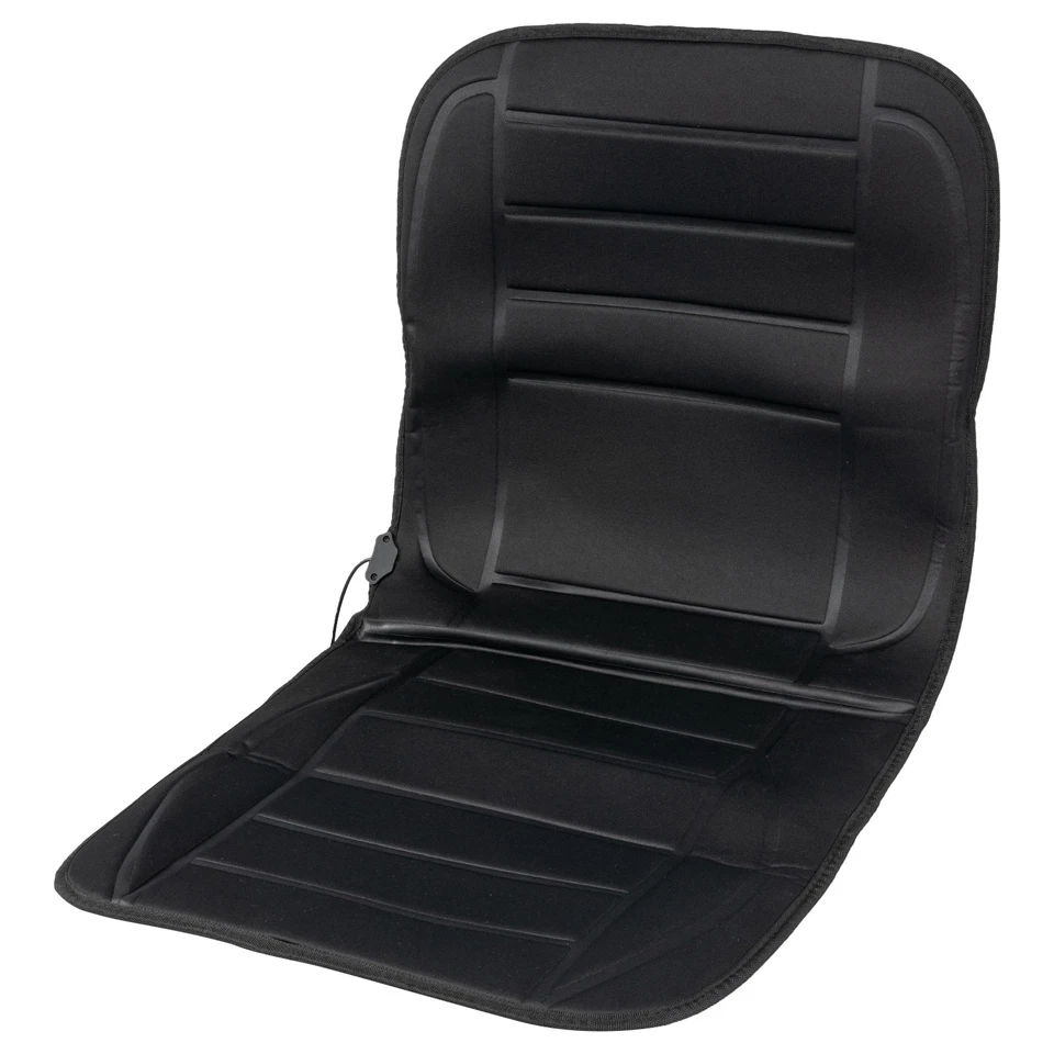 Capa de assento frontal aquecida para carro 12V almofada aquecedor almofada preta - Imagem 3 de 4