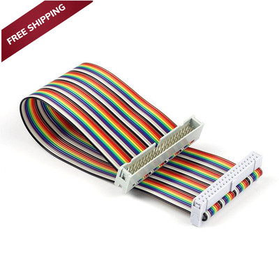 UCTRONICS Male to Female GPIO Ribbon Cable 40pin 8inch U6033, Multicolor