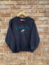 Vintage Philadelphia Eagles NFL Brand V-Neck Sweatshirt Size Medium