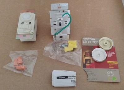 Lot of 2 Open Box AC Lighting Devices Lutron D-600PH-DK & Heath/Zenith SL-6107B