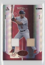 2004 Leaf Certified Materials Red Mirror Combo Relics /250 Albert Pujols #7 0t2