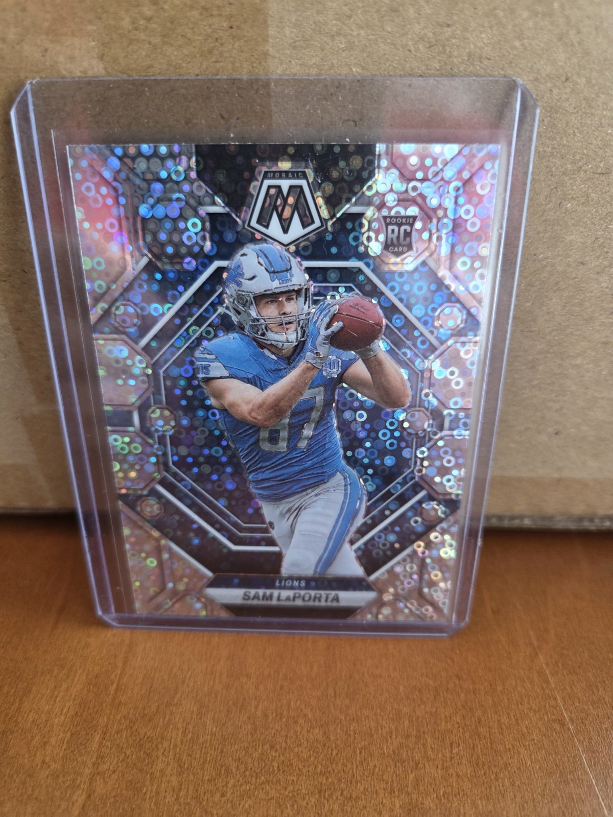 2023 Panini Mosaic - Rookies Sam LaPorta #360 No Huddle Silver Mosaic Prizm (RC)