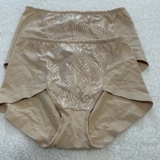 Bali 6510 Lace Tummy Panel Shaping Brief Panty - 2 Pack medium NWOT