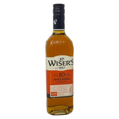 J.P. Wiser´s Triple Barrel Canadian Whisky 10 Jahre 1x0,7 l Flasche 40% Vol.