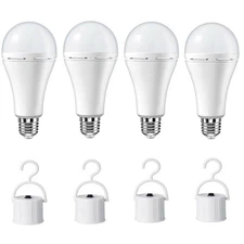 Rechargeable Light Bulbs 9W,Battery Operated Powered LED Light Bulb 600Lumen ...
