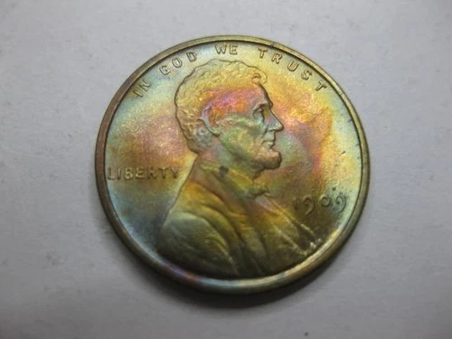1909-VDB Lincoln cent / UNC  ./Toned
