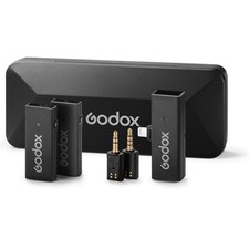 Godox MoveLink Mini 2.4GHz Lightning Wireless Microphone Kit 2, Classic Black