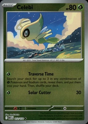 Celebi Reverse Holo Uncommon ME01: Mega Evolution 012/132 NM