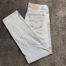 Vintage Levi's 511 Men's 32x33 Orange Tab Jeans Light Wash USA Made Distressed