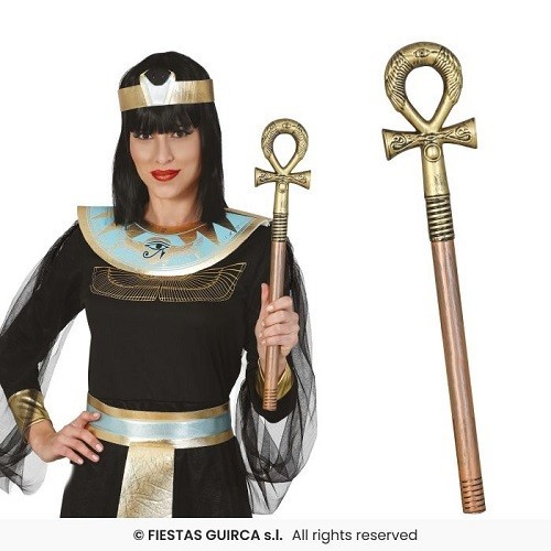 Pharaoh Cleopatra Handheld Prop Egyptian Queen Fancy Dress Costume Accessory