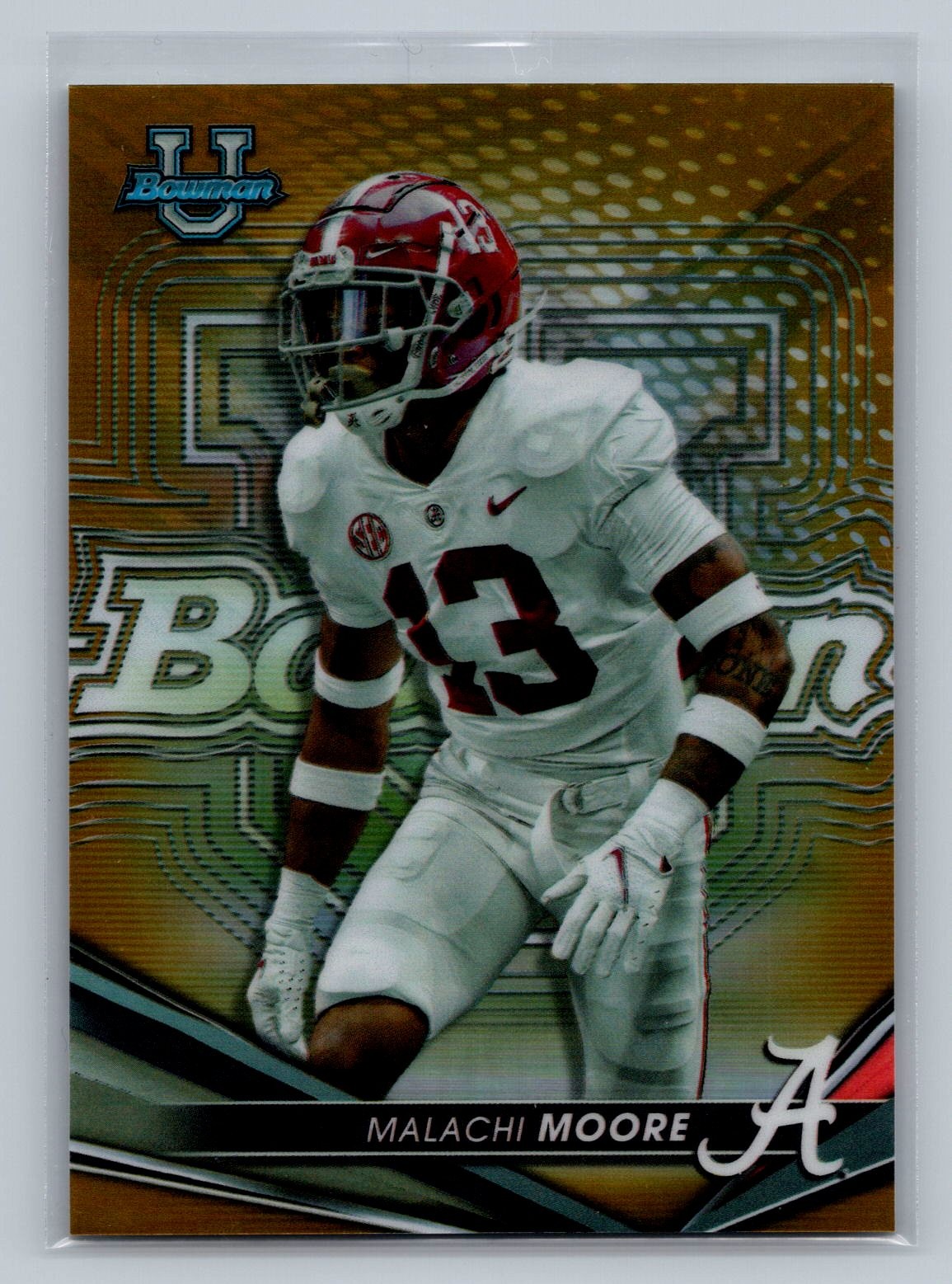 2022-23 Bowman's Best University #28 Malachi Moore Gold #/50