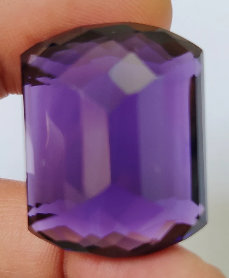 AAA+ 92.65 Ct. Large Purple Amethyst Fancy Cut Loose Gemstone Gift for Women/Her - Image 4 of 4