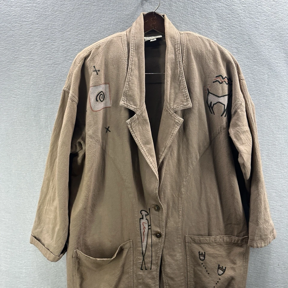 Chaqueta de Colección Algodón EE. UU. Por George Hagopian Lagenlook Para Mujer XS Estilo Nativo Foto 3 de 4