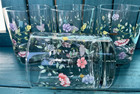 johnson brothers SET-OF-4 X 4" TALL SUMMER CHINTZ DOUBLE OLD-FASHIONED GLASSES — photo 3