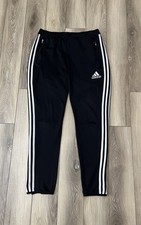 Adidas Climacool Black/White 3 Stripe Athletic Ankle Zip Sweatpants Mens Sz M