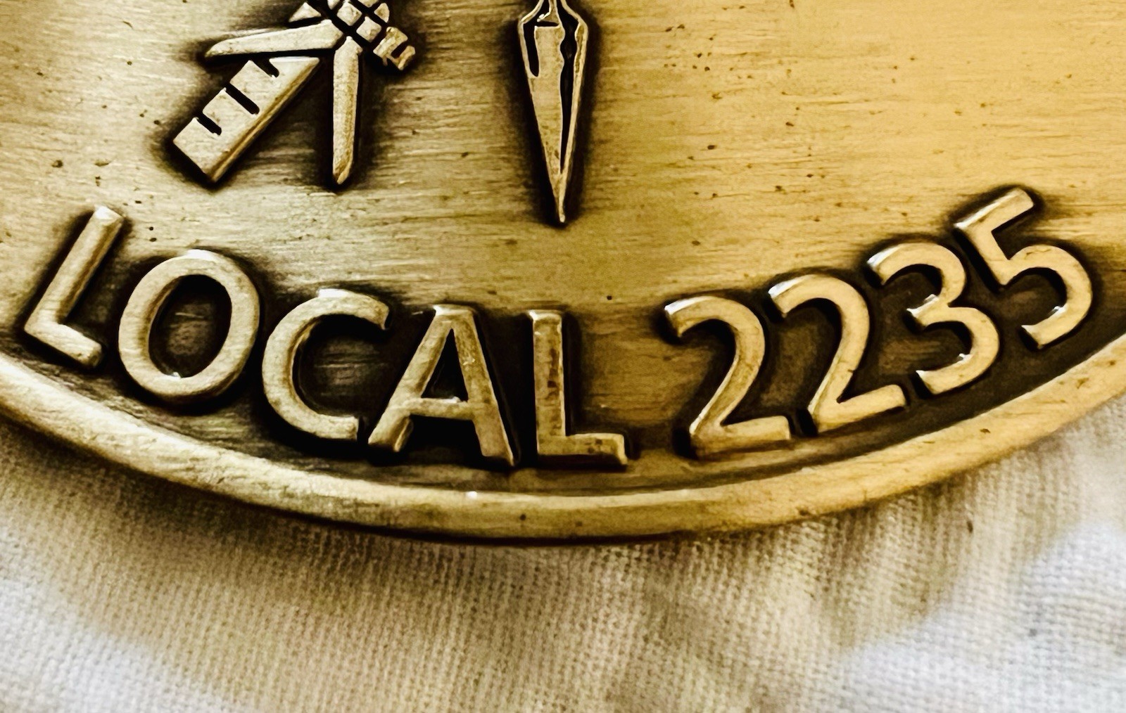 Solid Brass! Union Millwright Belt Buckle Local 2… - image 2