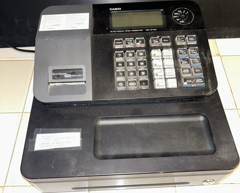 Casio SE-S700 Electronic Cash Register w/ Built-In Thermal Receipt Printer