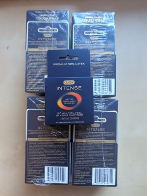 72 Condoms (24 3 Packs) Durex Intense Nitrile Condoms - EXP 8/2028