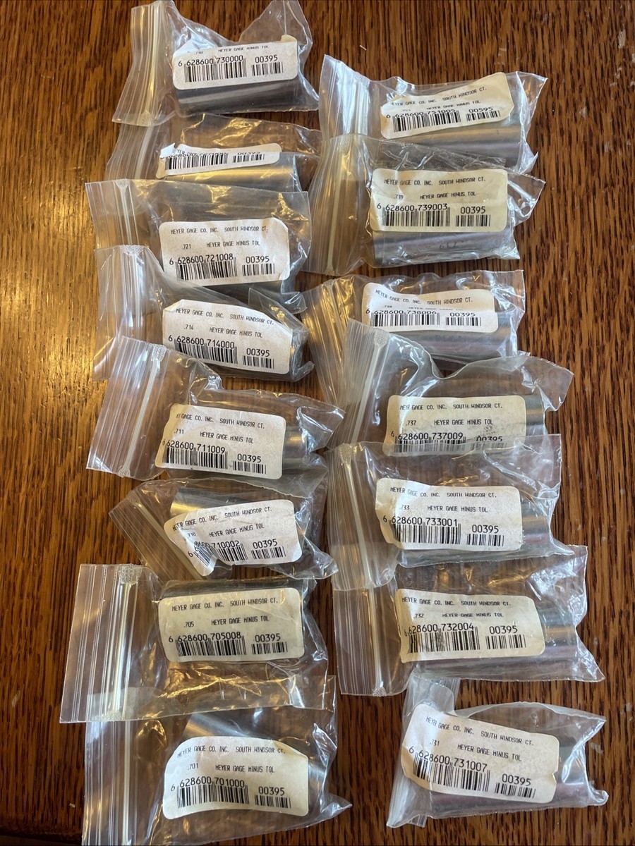 Meyer Gage Minus TOL Pins-Assorted Lot of 15 .701 -.751 Old Stock
