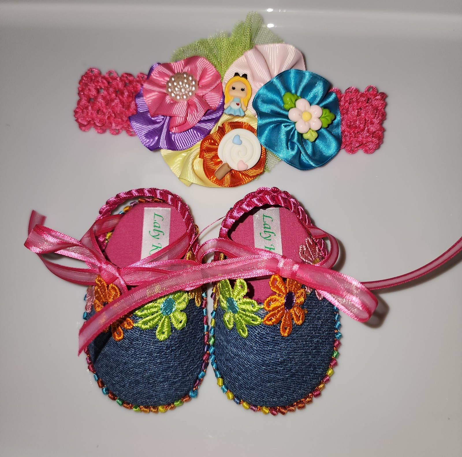 Headband Multicolor Trims Ribbons Handmade Free Shipping