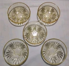 Vintage Federal Glass Co Star Pattern Amber Bowls 4-3/4"