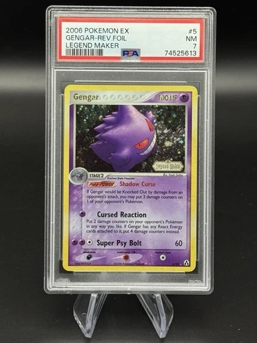Gengar 5/92 Stamped Reverse Holo Pokemon EX Legend Maker PSA 7 LOW POP