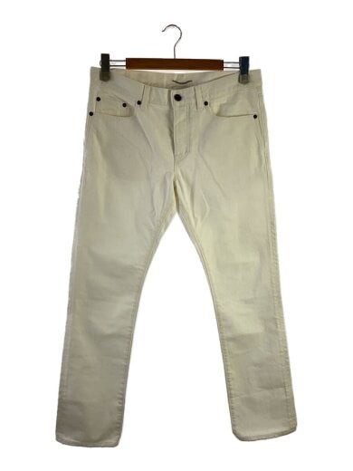 SAINT LAURENT pantalone dritto taglia 30 denim bianco 597052