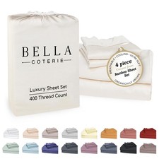Bella Coterie Luxury Bamboo Viscose King Size Sheet Set 100 Organically Gr...