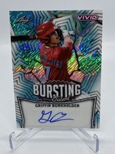 2025 Leaf Vivid Baseball Griffin Burkholder Phillies Teal Bursting Auto 2/10