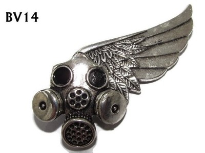 steampunk brooch badge pin wing Breaking Bad gasmask dieselpunk Dr Who #BV14