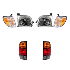 6 Pc Set of Headlights, Signal Marker Lights & Tail Lights for 2000-2004 Tundra