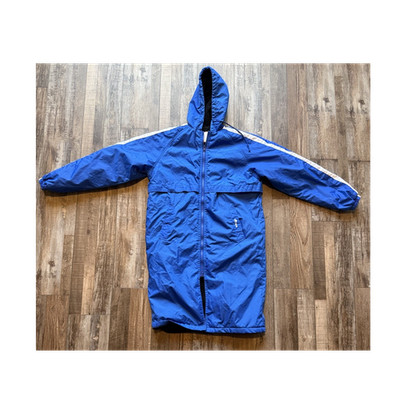  Blue Hooded Swim Parka Men XXS 