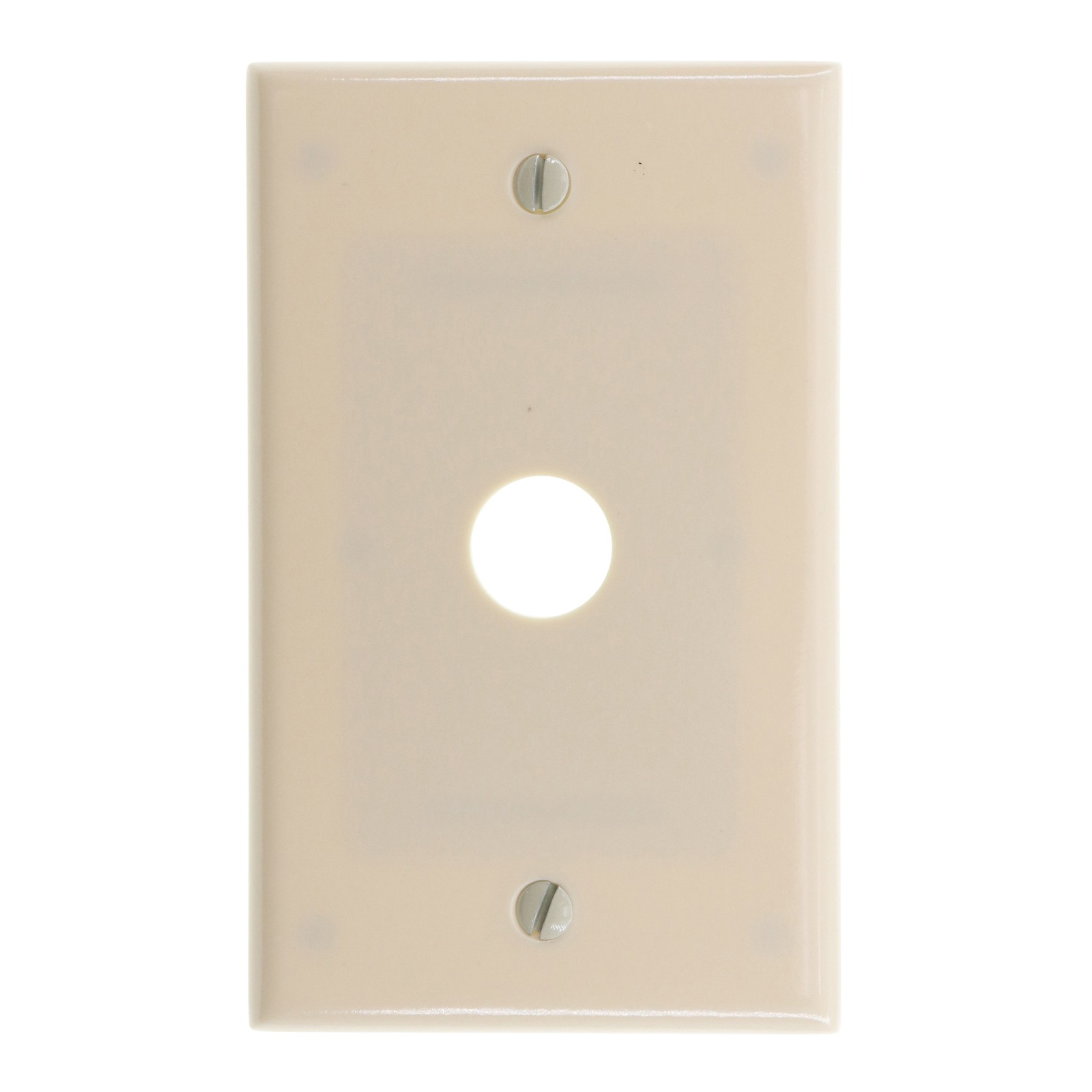 LEVITON 86017 TELEPHONE/CABLE WALL PLATE, 001-000 SIZE, 1 GANG, IVORY