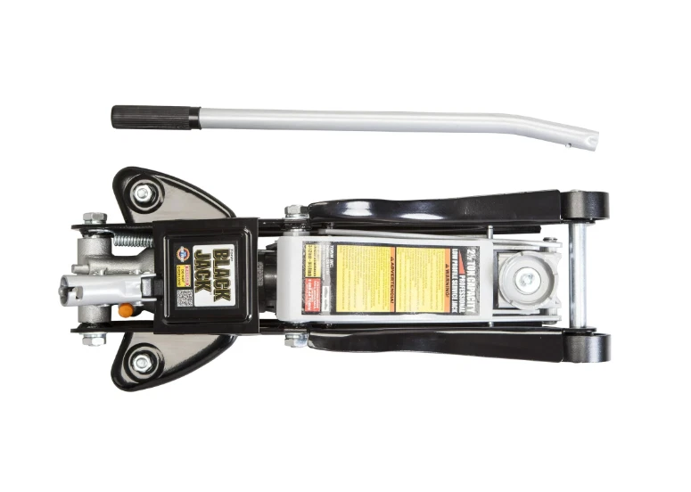 Gato de piso de bajo perfil Black Jack negro/plateado con ruedas giratorias, 2,5 toneladas negro Foto 4 de 4