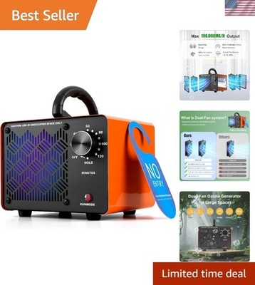 Industrial Quality Dual-Fan Ozone Generator - 40,000 Hours of Stable Performance