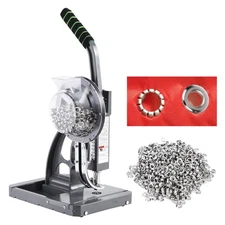 Heavy Duty Hand Press Eyelet Grommet Machine Punch Tool Kit 3/8" 2000 Grommets