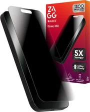 ZAGG Glass Elite Privacy 360 Screen Protector for iPhone 16/15 – 4-Way Pri