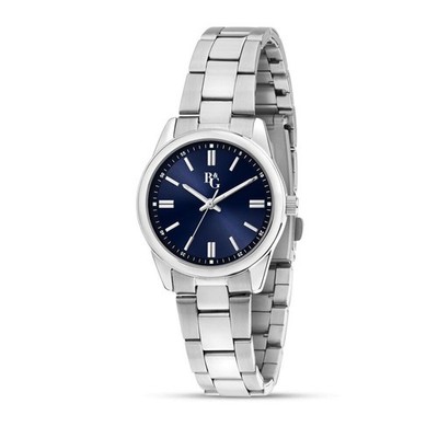 B&G Timeless   Damenuhr Silber Mit Blauem Zifferblatt (R3853316505)