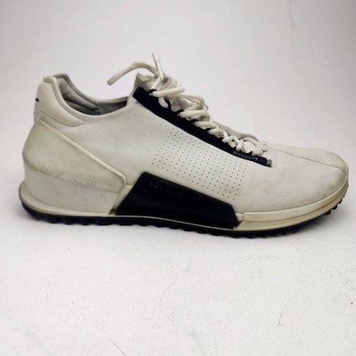 Ecco Biom 2.0 Leather Sneaker Shoes Mens Sz 12-12.5 White Natural Motion Lace Up