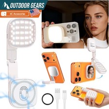 Magnetic Phone Selfie Light 360 Adjustable Led Ring Fill Lights With Mirror
