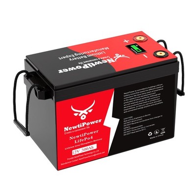 12V 300Ah LiFePO4 Lithium Battery 200A BMS SOC Display Solar Off-grid RV Marine