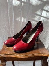 Parlanti Size 39 1/2 Vintage Red High Heel Shoes 