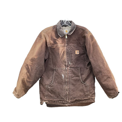 Carhartt C61 Jacket Youth XL 14/16 DKB Sherpa Lined Duck Chore
