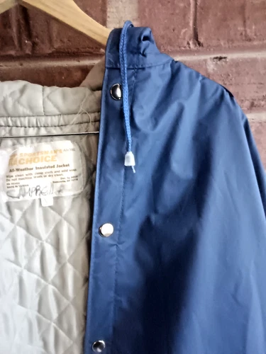 Vintage Sportsman's Choice Insulated Jacket Men's  XL Blue Hooded All Weather image 3