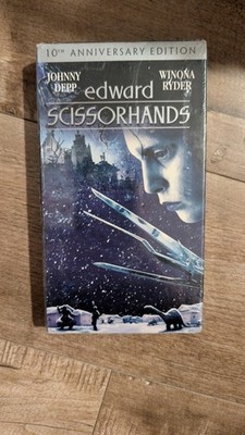 Edward Scissorhands VHS 1990 Johnny Depp NEW Factory Sealed Fox Watermarks 