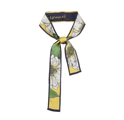 100% Mulberry silk Scarf Bag scarf Head Hair Ribbon Handbag Handle wrap Tie B...